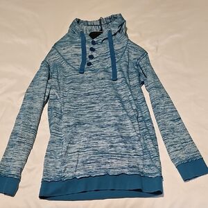 Cabela's Blue Cowl Neck Sweater